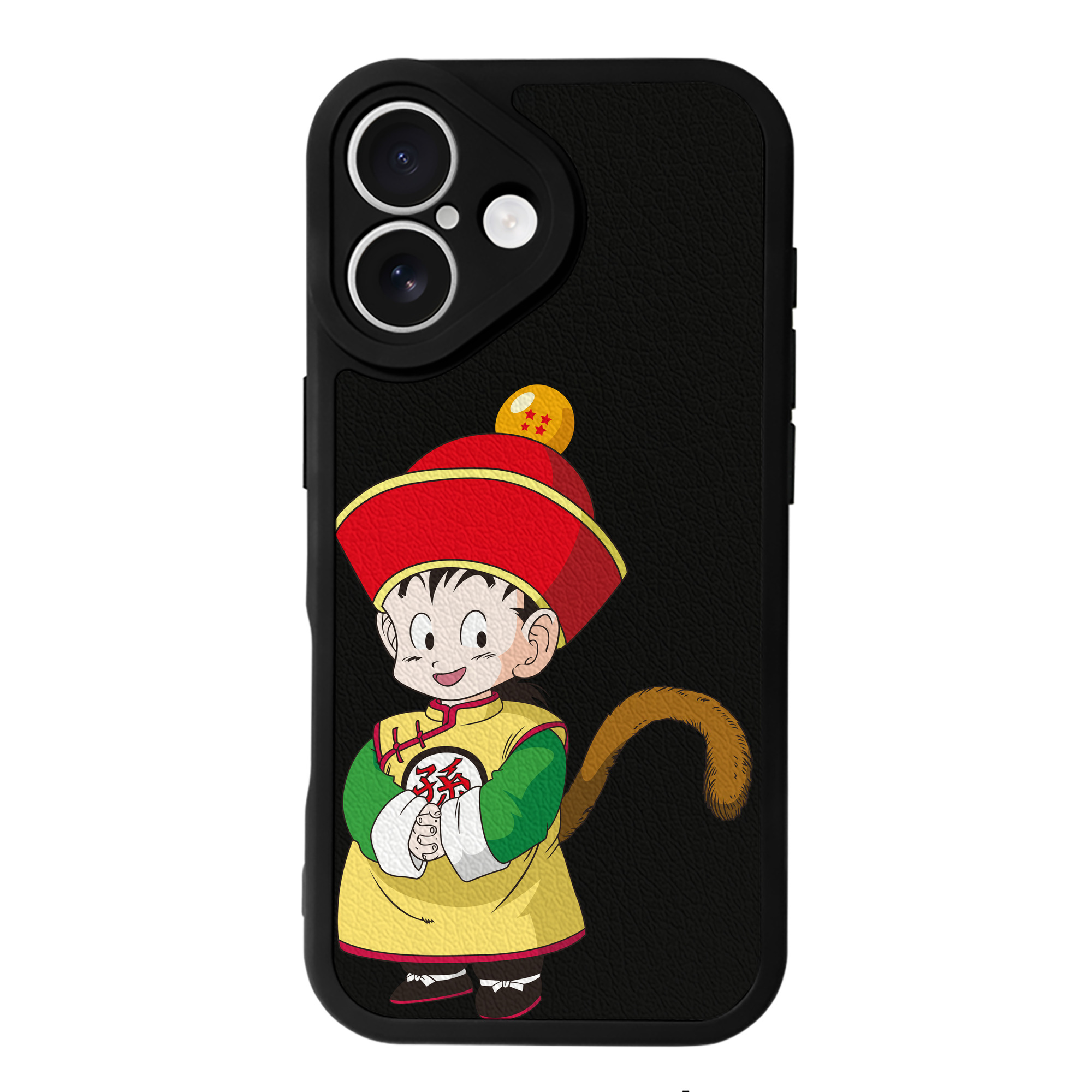 （画像用） ドラゴンボール 孫悟空（そん ごくう）Son Goku カカロット DRAGON BALL Kakarotto 【iPhone 16シリーズ対応】シリコンスマホケース（レザー調） 材質：シリコン
